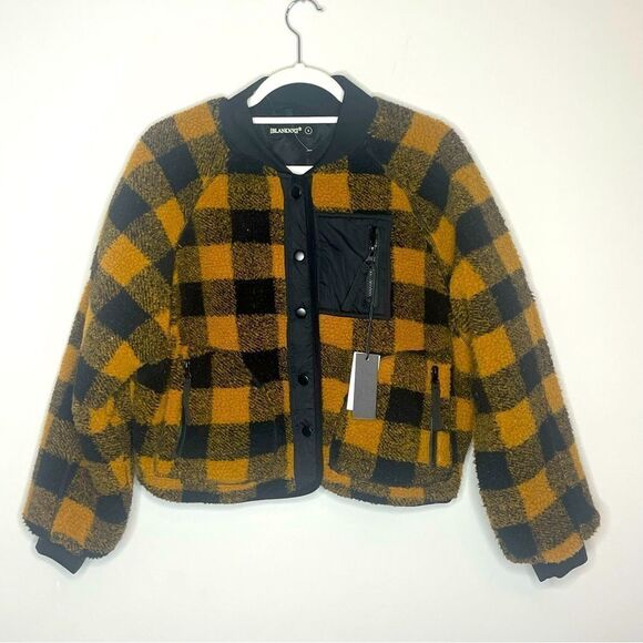 BLANK NYC  Fleece Checkered Jacket - Insulated NWT SMALL - Picture 1 of 8